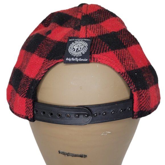Born Fly Originals "The Auston" Flannel Snapback Cap Buffalo Plaid - Picture 8 of 11
